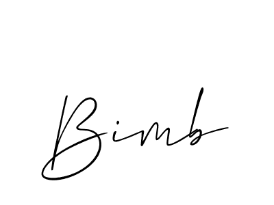 How to make Bimb signature? Allison_Script is a professional autograph style. Create handwritten signature for Bimb name. Bimb signature style 2 images and pictures png