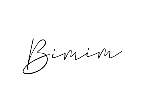 Design your own signature with our free online signature maker. With this signature software, you can create a handwritten (Allison_Script) signature for name Bimim. Bimim signature style 2 images and pictures png