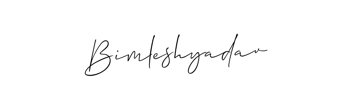 Also we have Bimleshyadav name is the best signature style. Create professional handwritten signature collection using Allison_Script autograph style. Bimleshyadav signature style 2 images and pictures png