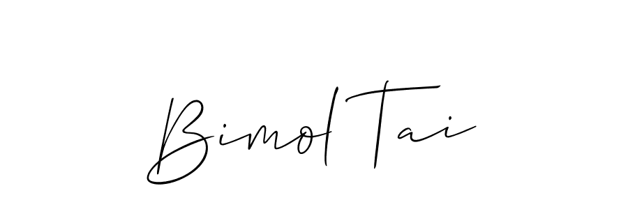 if you are searching for the best signature style for your name Bimol Tai. so please give up your signature search. here we have designed multiple signature styles  using Allison_Script. Bimol Tai signature style 2 images and pictures png