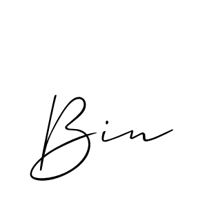 Design your own signature with our free online signature maker. With this signature software, you can create a handwritten (Allison_Script) signature for name Bin. Bin signature style 2 images and pictures png