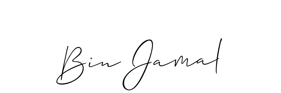 How to Draw Bin Jamal signature style? Allison_Script is a latest design signature styles for name Bin Jamal. Bin Jamal signature style 2 images and pictures png