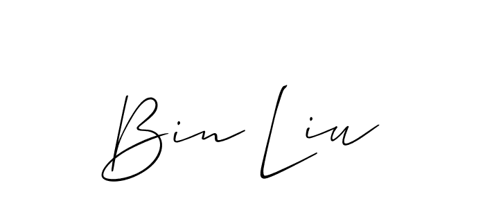 Make a short Bin Liu signature style. Manage your documents anywhere anytime using Allison_Script. Create and add eSignatures, submit forms, share and send files easily. Bin Liu signature style 2 images and pictures png