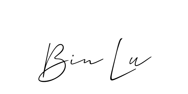 Also You can easily find your signature by using the search form. We will create Bin Lu name handwritten signature images for you free of cost using Allison_Script sign style. Bin Lu signature style 2 images and pictures png