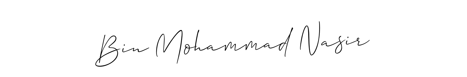 Here are the top 10 professional signature styles for the name Bin Mohammad Nasir. These are the best autograph styles you can use for your name. Bin Mohammad Nasir signature style 2 images and pictures png