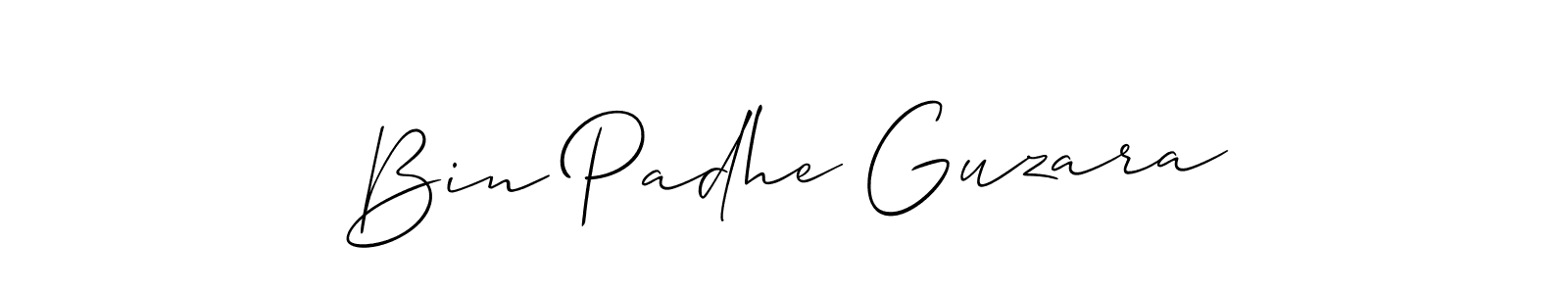 Here are the top 10 professional signature styles for the name Bin Padhe Guzara. These are the best autograph styles you can use for your name. Bin Padhe Guzara signature style 2 images and pictures png