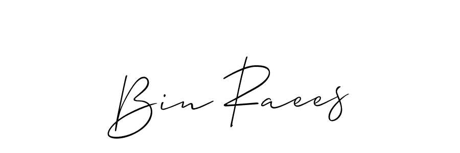 Use a signature maker to create a handwritten signature online. With this signature software, you can design (Allison_Script) your own signature for name Bin Raees. Bin Raees signature style 2 images and pictures png