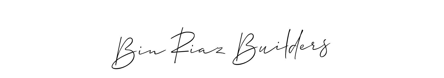 It looks lik you need a new signature style for name Bin Riaz Builders. Design unique handwritten (Allison_Script) signature with our free signature maker in just a few clicks. Bin Riaz Builders signature style 2 images and pictures png