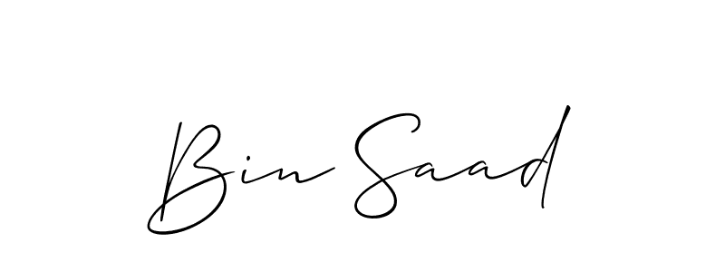 This is the best signature style for the Bin Saad name. Also you like these signature font (Allison_Script). Mix name signature. Bin Saad signature style 2 images and pictures png