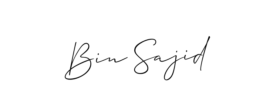Make a beautiful signature design for name Bin Sajid. Use this online signature maker to create a handwritten signature for free. Bin Sajid signature style 2 images and pictures png