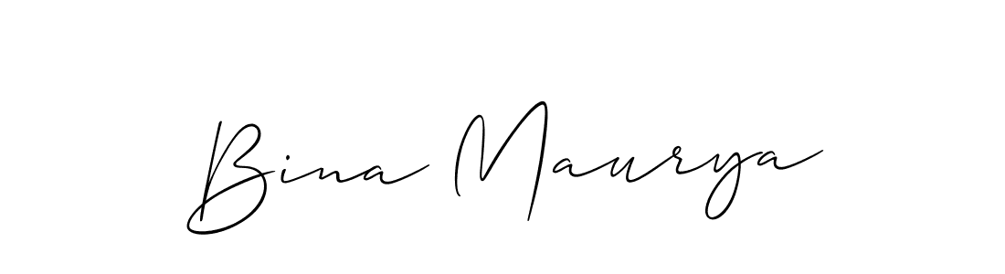 Use a signature maker to create a handwritten signature online. With this signature software, you can design (Allison_Script) your own signature for name Bina Maurya. Bina Maurya signature style 2 images and pictures png