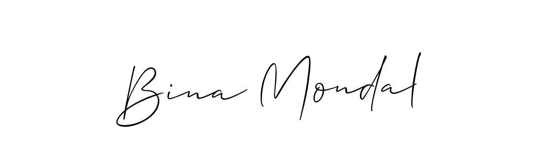if you are searching for the best signature style for your name Bina Mondal. so please give up your signature search. here we have designed multiple signature styles  using Allison_Script. Bina Mondal signature style 2 images and pictures png