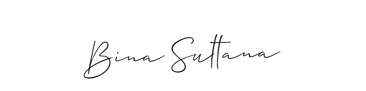 Make a short Bina Sultana signature style. Manage your documents anywhere anytime using Allison_Script. Create and add eSignatures, submit forms, share and send files easily. Bina Sultana signature style 2 images and pictures png