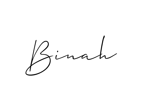 Allison_Script is a professional signature style that is perfect for those who want to add a touch of class to their signature. It is also a great choice for those who want to make their signature more unique. Get Binah name to fancy signature for free. Binah signature style 2 images and pictures png