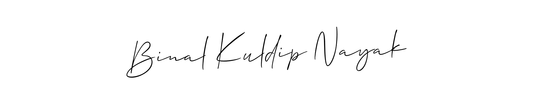 How to make Binal Kuldip Nayak signature? Allison_Script is a professional autograph style. Create handwritten signature for Binal Kuldip Nayak name. Binal Kuldip Nayak signature style 2 images and pictures png