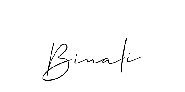 How to make Binali signature? Allison_Script is a professional autograph style. Create handwritten signature for Binali name. Binali signature style 2 images and pictures png