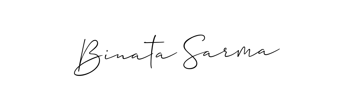 Binata Sarma stylish signature style. Best Handwritten Sign (Allison_Script) for my name. Handwritten Signature Collection Ideas for my name Binata Sarma. Binata Sarma signature style 2 images and pictures png