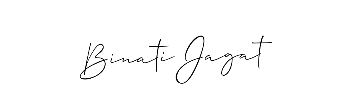 Use a signature maker to create a handwritten signature online. With this signature software, you can design (Allison_Script) your own signature for name Binati Jagat. Binati Jagat signature style 2 images and pictures png