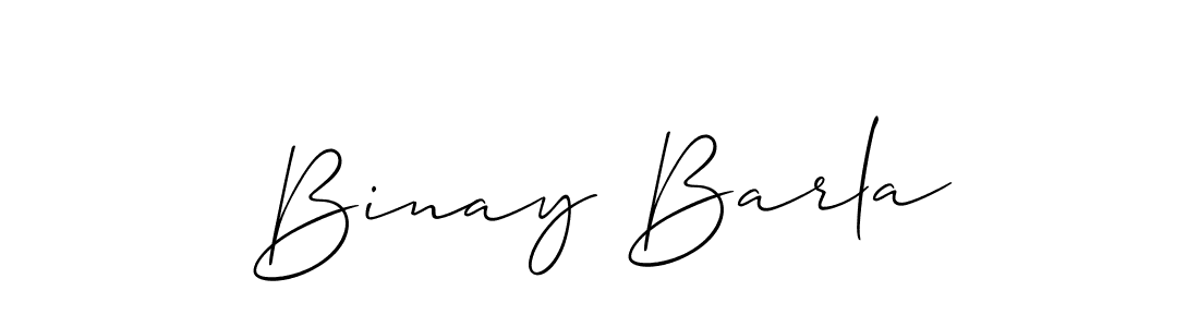 Make a beautiful signature design for name Binay Barla. With this signature (Allison_Script) style, you can create a handwritten signature for free. Binay Barla signature style 2 images and pictures png