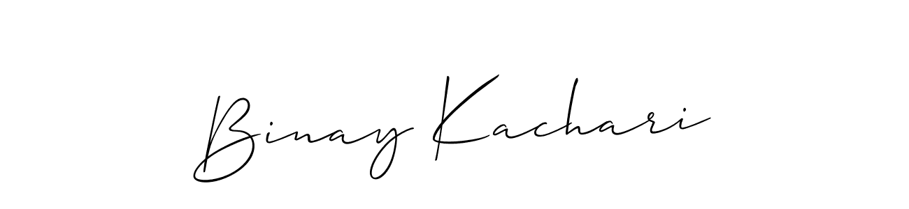 How to make Binay Kachari signature? Allison_Script is a professional autograph style. Create handwritten signature for Binay Kachari name. Binay Kachari signature style 2 images and pictures png