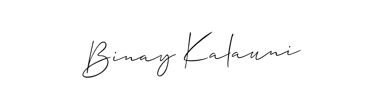 Binay Kalauni stylish signature style. Best Handwritten Sign (Allison_Script) for my name. Handwritten Signature Collection Ideas for my name Binay Kalauni. Binay Kalauni signature style 2 images and pictures png