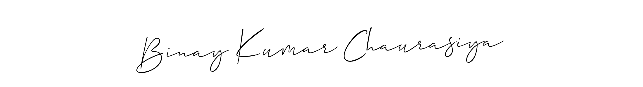 How to make Binay Kumar Chaurasiya name signature. Use Allison_Script style for creating short signs online. This is the latest handwritten sign. Binay Kumar Chaurasiya signature style 2 images and pictures png