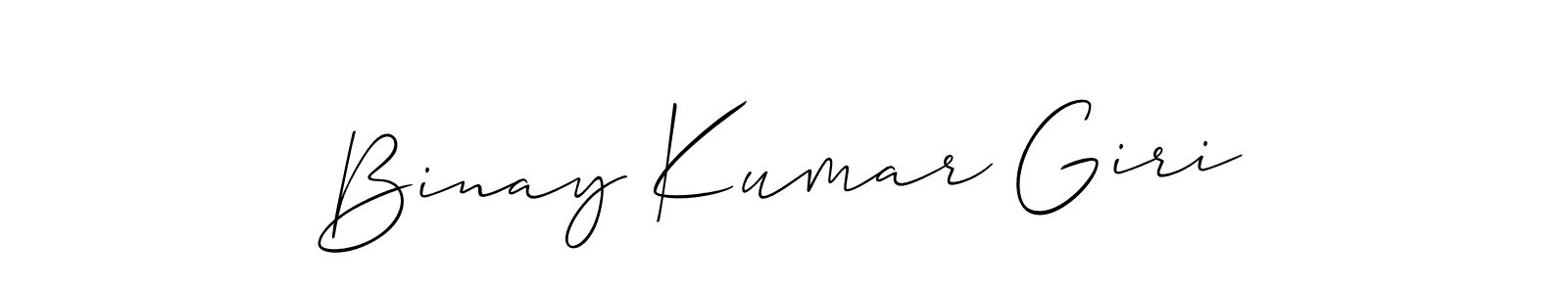 How to make Binay Kumar Giri name signature. Use Allison_Script style for creating short signs online. This is the latest handwritten sign. Binay Kumar Giri signature style 2 images and pictures png