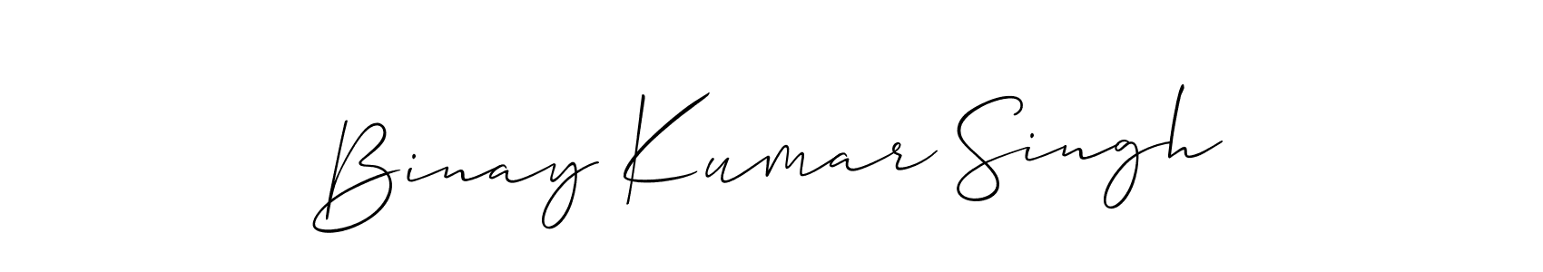 It looks lik you need a new signature style for name Binay Kumar Singh. Design unique handwritten (Allison_Script) signature with our free signature maker in just a few clicks. Binay Kumar Singh signature style 2 images and pictures png