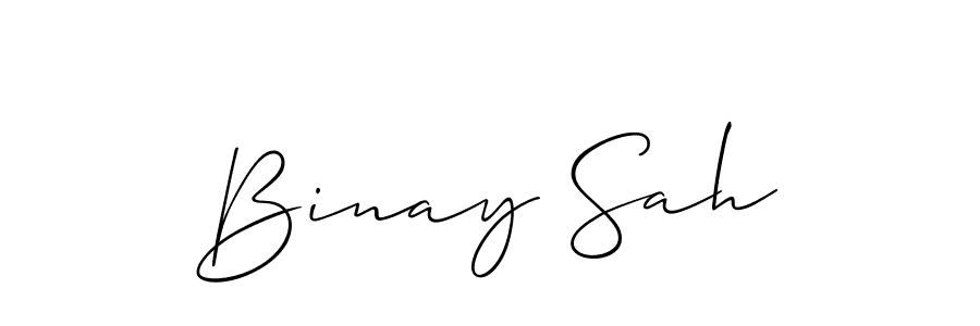 Also we have Binay Sah name is the best signature style. Create professional handwritten signature collection using Allison_Script autograph style. Binay Sah signature style 2 images and pictures png