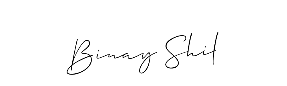 Create a beautiful signature design for name Binay Shil. With this signature (Allison_Script) fonts, you can make a handwritten signature for free. Binay Shil signature style 2 images and pictures png