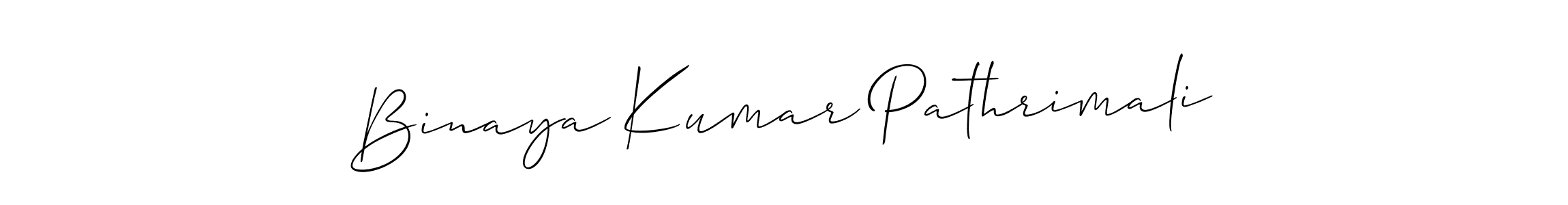 You should practise on your own different ways (Allison_Script) to write your name (Binaya Kumar Pathrimali) in signature. don't let someone else do it for you. Binaya Kumar Pathrimali signature style 2 images and pictures png