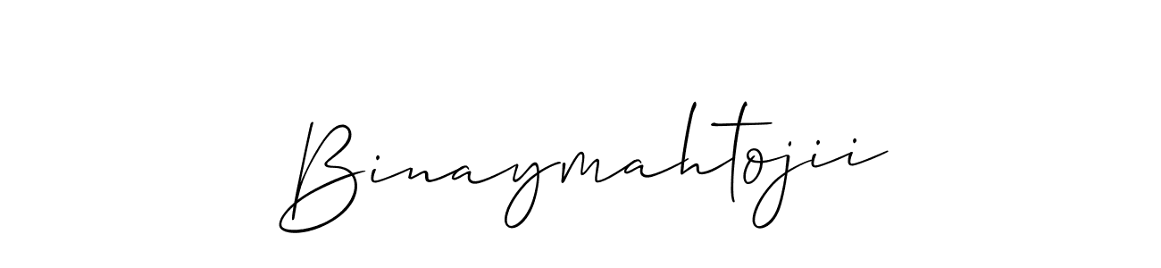 Allison_Script is a professional signature style that is perfect for those who want to add a touch of class to their signature. It is also a great choice for those who want to make their signature more unique. Get Binaymahtojii name to fancy signature for free. Binaymahtojii signature style 2 images and pictures png