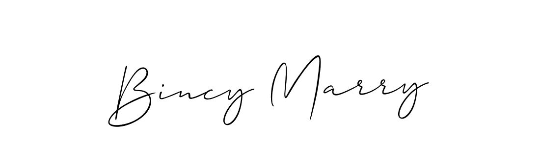 Design your own signature with our free online signature maker. With this signature software, you can create a handwritten (Allison_Script) signature for name Bincy Marry. Bincy Marry signature style 2 images and pictures png