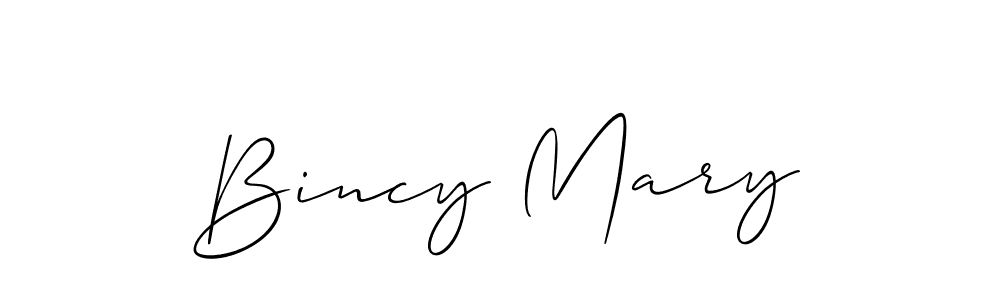 Once you've used our free online signature maker to create your best signature Allison_Script style, it's time to enjoy all of the benefits that Bincy Mary name signing documents. Bincy Mary signature style 2 images and pictures png