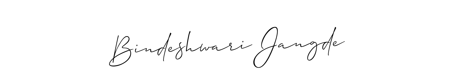 Create a beautiful signature design for name Bindeshwari Jangde. With this signature (Allison_Script) fonts, you can make a handwritten signature for free. Bindeshwari Jangde signature style 2 images and pictures png