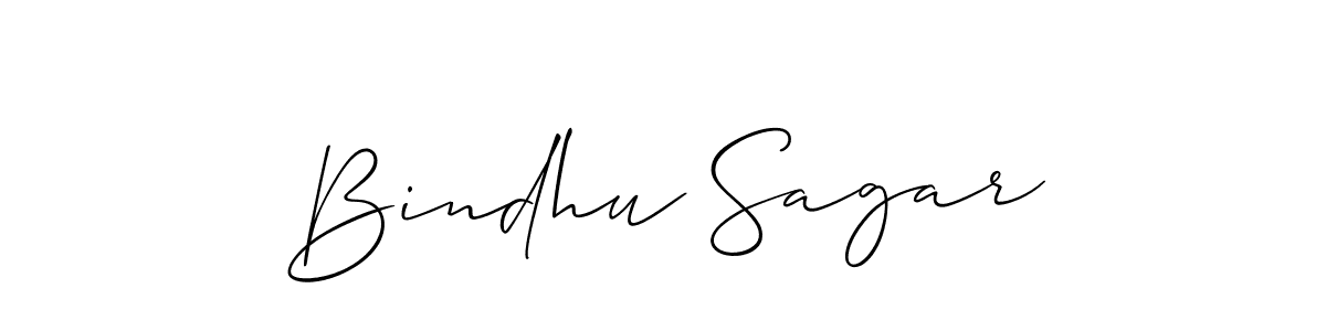 Make a beautiful signature design for name Bindhu Sagar. With this signature (Allison_Script) style, you can create a handwritten signature for free. Bindhu Sagar signature style 2 images and pictures png