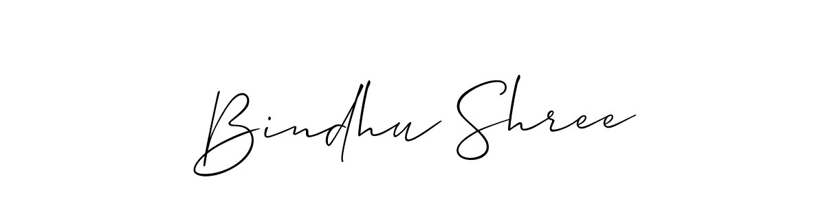 How to make Bindhu Shree signature? Allison_Script is a professional autograph style. Create handwritten signature for Bindhu Shree name. Bindhu Shree signature style 2 images and pictures png