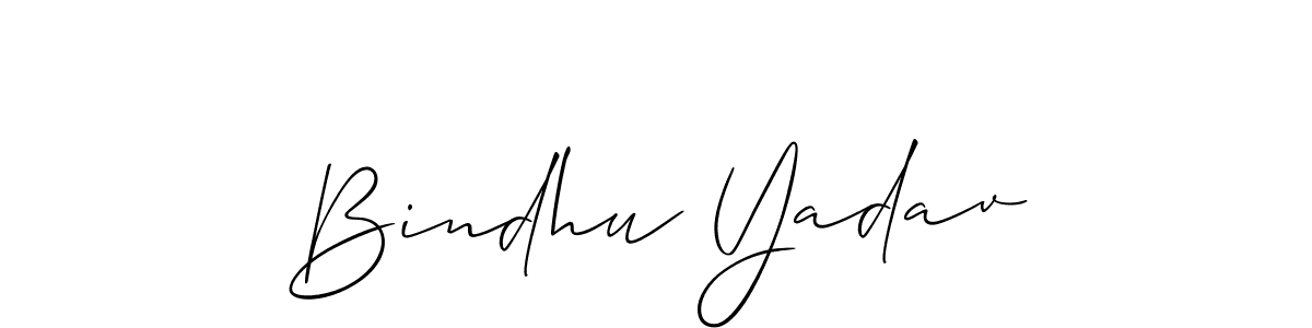 You should practise on your own different ways (Allison_Script) to write your name (Bindhu Yadav) in signature. don't let someone else do it for you. Bindhu Yadav signature style 2 images and pictures png