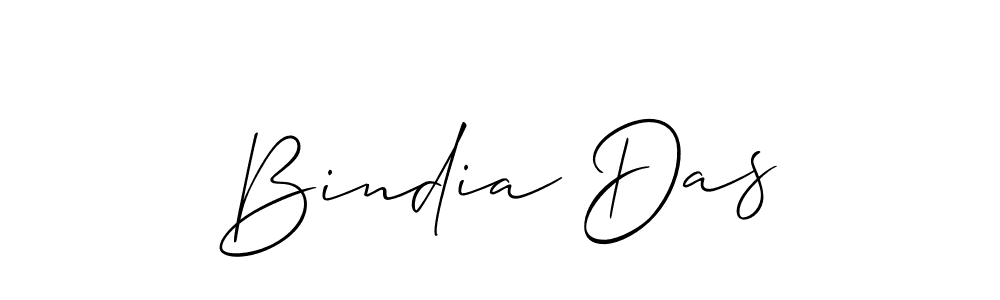 Use a signature maker to create a handwritten signature online. With this signature software, you can design (Allison_Script) your own signature for name Bindia Das. Bindia Das signature style 2 images and pictures png