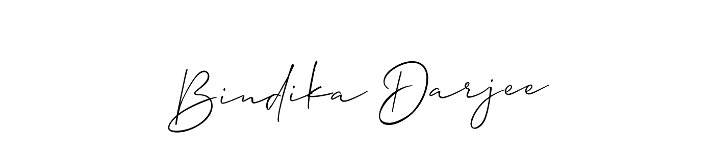 Bindika Darjee stylish signature style. Best Handwritten Sign (Allison_Script) for my name. Handwritten Signature Collection Ideas for my name Bindika Darjee. Bindika Darjee signature style 2 images and pictures png