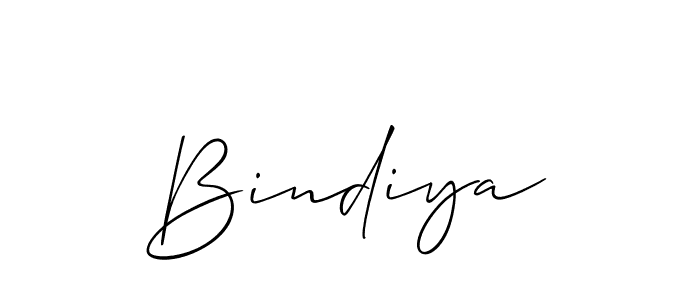 Make a beautiful signature design for name Bindiya. With this signature (Allison_Script) style, you can create a handwritten signature for free. Bindiya signature style 2 images and pictures png