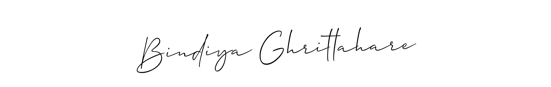 It looks lik you need a new signature style for name Bindiya Ghritlahare. Design unique handwritten (Allison_Script) signature with our free signature maker in just a few clicks. Bindiya Ghritlahare signature style 2 images and pictures png