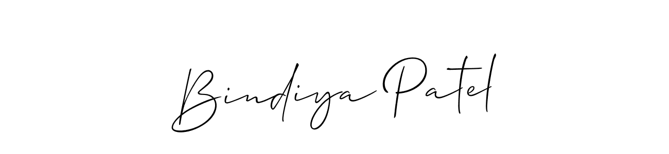 Bindiya Patel stylish signature style. Best Handwritten Sign (Allison_Script) for my name. Handwritten Signature Collection Ideas for my name Bindiya Patel. Bindiya Patel signature style 2 images and pictures png