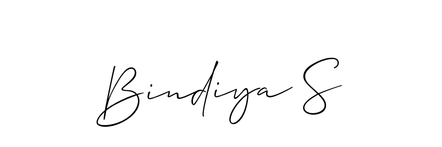 Design your own signature with our free online signature maker. With this signature software, you can create a handwritten (Allison_Script) signature for name Bindiya S. Bindiya S signature style 2 images and pictures png