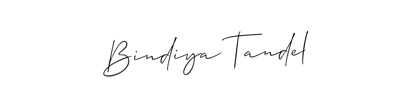 How to make Bindiya Tandel name signature. Use Allison_Script style for creating short signs online. This is the latest handwritten sign. Bindiya Tandel signature style 2 images and pictures png