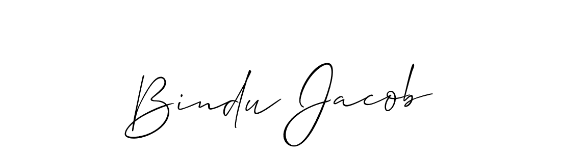 Create a beautiful signature design for name Bindu Jacob. With this signature (Allison_Script) fonts, you can make a handwritten signature for free. Bindu Jacob signature style 2 images and pictures png