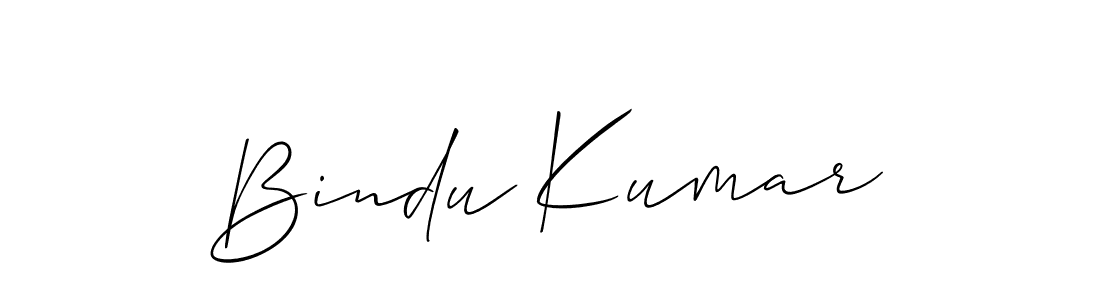 Design your own signature with our free online signature maker. With this signature software, you can create a handwritten (Allison_Script) signature for name Bindu Kumar. Bindu Kumar signature style 2 images and pictures png