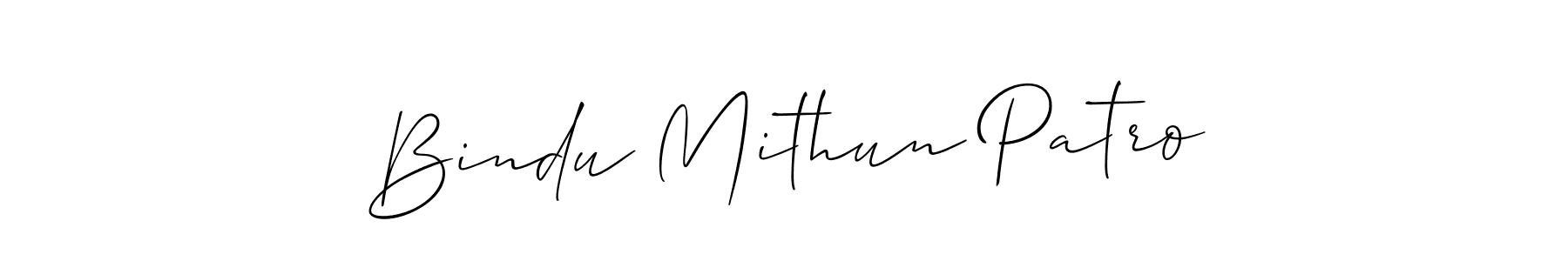 Bindu Mithun Patro stylish signature style. Best Handwritten Sign (Allison_Script) for my name. Handwritten Signature Collection Ideas for my name Bindu Mithun Patro. Bindu Mithun Patro signature style 2 images and pictures png