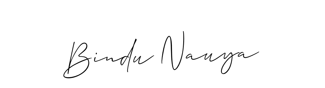 Use a signature maker to create a handwritten signature online. With this signature software, you can design (Allison_Script) your own signature for name Bindu Nauya. Bindu Nauya signature style 2 images and pictures png