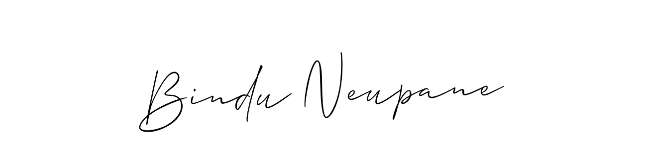 Bindu Neupane stylish signature style. Best Handwritten Sign (Allison_Script) for my name. Handwritten Signature Collection Ideas for my name Bindu Neupane. Bindu Neupane signature style 2 images and pictures png